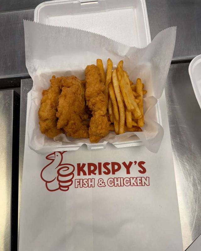 Chicken tenders with fries